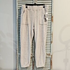 REWASH KNITS PLUSH LOUNGE PANT XL Light Grey Pull On Soft Pocket Comfort BNWT